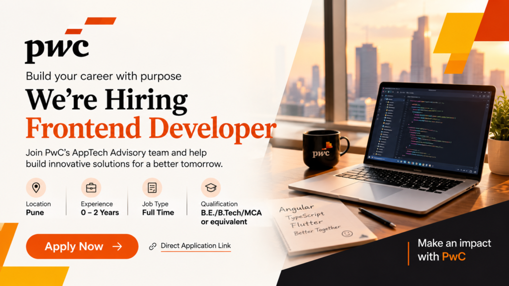 PwC Frontend Developer Jobs 2026